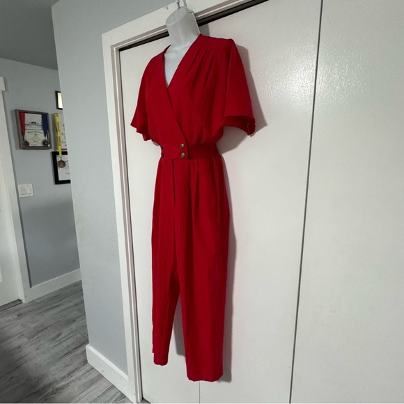 DEE CALIFORNIA Vintage Women’s Jumpsuit 7/8 Elastic Waist 80s style disco - Picture 11 of 15